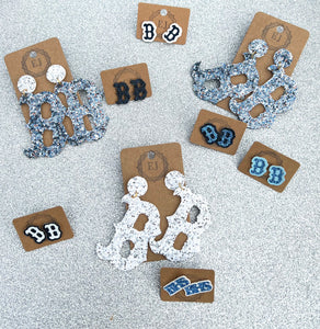 School Spirit Initial Dangles & Studs