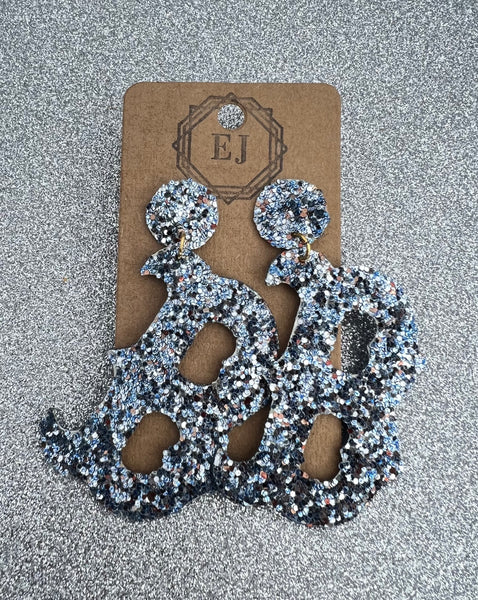 School Spirit Initial Dangles & Studs