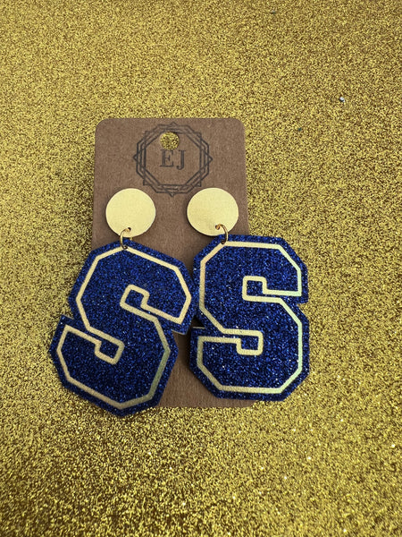 School Spirit Initial Dangles & Studs